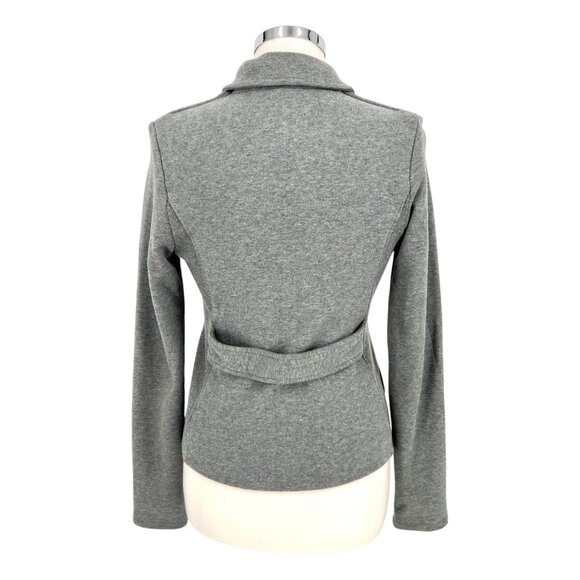 James Perse Brushed Jersey Double Breasted Blazer Gray Size Medium 2 - Picture 9 of 14